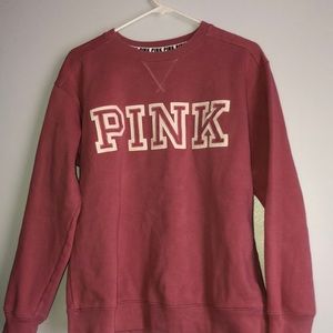 pink crew neck